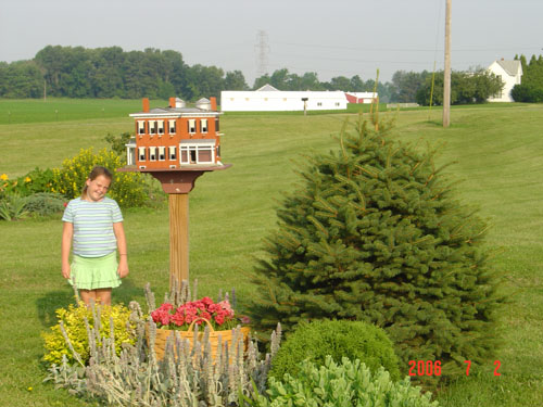 Danielle in the garden